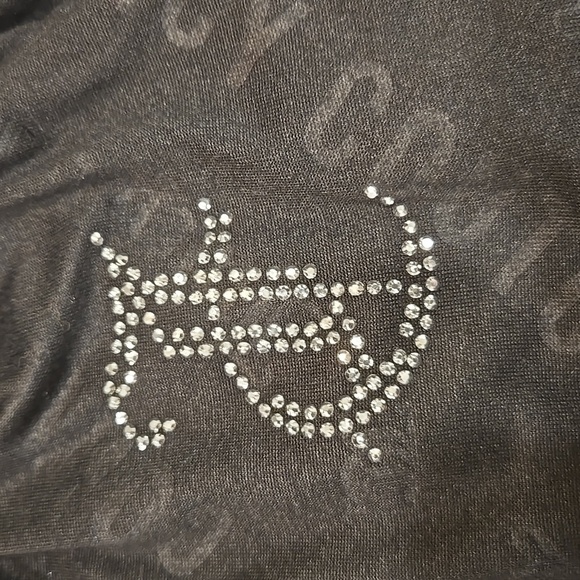 JUICY COUTURE RHINESTONE AND LOGO 3/4 SLEEVE SHIRT AND PANTS PAJAMA SET. SZ  1X. - Picture 11 of 15